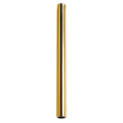Single Gold Metal Straw on White Background drinking straw isolated on a transparent background