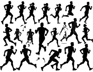 Running silhouettes