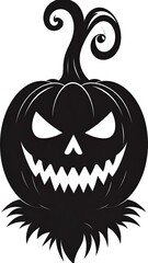 Fototapeta premium Spooky pumpkin silhouette