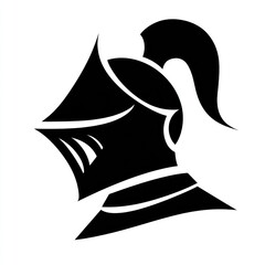 Silhouette knight helmet profile