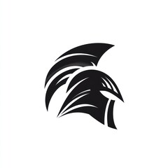 Spartan helmet silhouette design