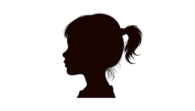 Silhouette of a child's profile