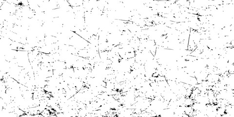 Abstract monochrome texture with dirty paint drops and grunge splashes on a white background