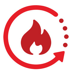 fire sign vector illustration with white background