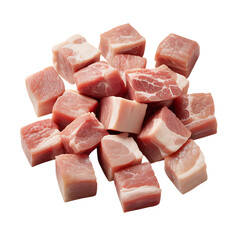 Beef raw piece isolated on transparent background