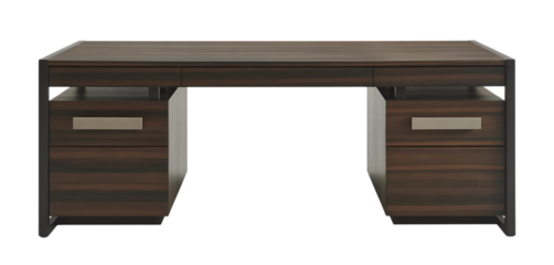 Modern home interior computer texk isolated on transparent background