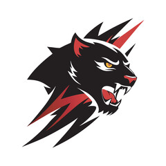 Furious Panther Logo Claw Slash Silhouette