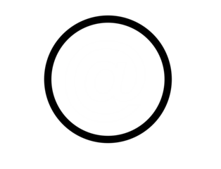 Black circle outline, isolated on transparent background