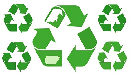 Fototapeta premium Green recycling symbols (1)