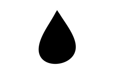 Fototapeta premium Black water drop icon isolated on transparent background