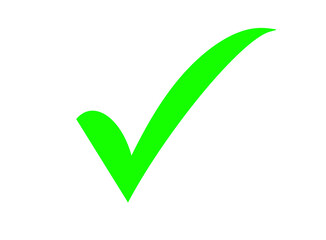 Green tick symbol isolated on transparent background © SAJID