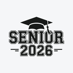Fototapeta premium senior 2026 svg bundle, class of 2026 svg, senior shirt svg, high school svg bundle, senior coquette bow shirt.