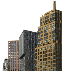 Fototapeta premium Modern skyscrapers on transparent background