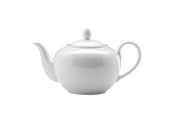 White kettle isolated on transparent background