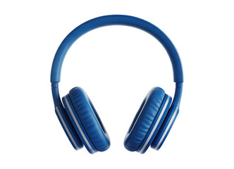 Blue headphone isolated on transparent background