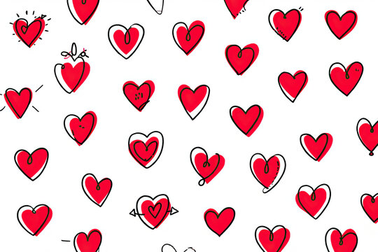 Naklejki Express your love with this cute and playful heart pattern, perfect for Valentine's Day designs