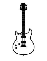 Naklejka premium Silhouette of an electric guitar