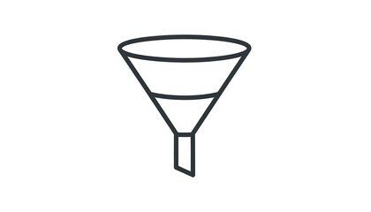 Simple outline funnel graphic