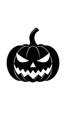 Black silhouette of a jack-o'-lantern