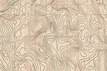 Fototapeta premium Abstract topographic map illustration with contour lines, perfect for design, navigation, or cartography projects