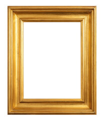 Gold-toned picture frame, rectangular shape