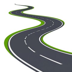 Winding road graphic