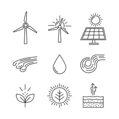 Eco Energy Resources – Renewable Power Illustration Design.