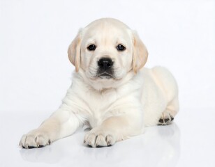 Cute puppy, light cream color