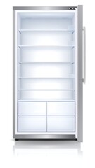 Fototapeta premium Empty stainless steel freezer