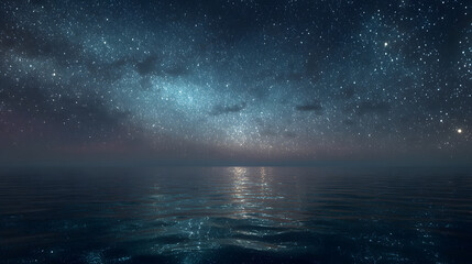 Starry Galaxy Sky with Cosmic Nebula