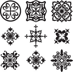 "Elegant Mandala Motifs: Ornamental Tile Art Collection" Vector Bundle design