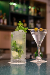 variety of cocktails