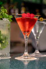 variety of cocktails