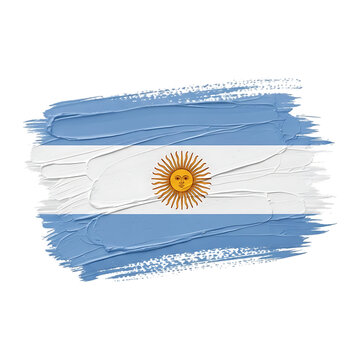 Brushstroke flag of argentina isolated on transparent background a symbol of national identity and patriotism, representing the countrys rich history, culture, and unity perfect for showcasing argenti