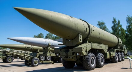 Massive Intercontinental Ballistic Missiles on Display