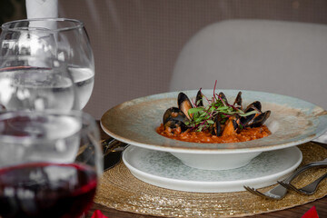 Italian food amaranth rice