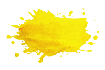 Abstract pale yellow paint splatter shape transparent PNG isolated background. Art brush stroke, vibrant bright tasty color, candy, lemon, banana flavour