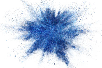 blue glitter sparkle party celebration explosion PNG transparent background isolated graphic resource cutout
