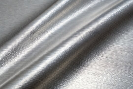 Closeup of textured metallic silver fabric