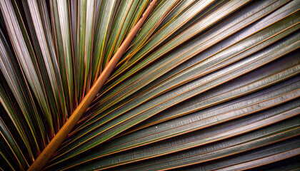 Obraz premium Lulav Palm Branch Macro Texture Detail. Sukkot concept. Generated Image