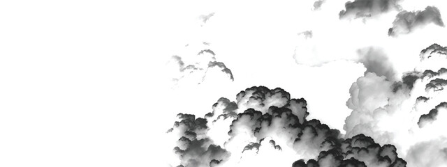 Black and white smoky textured sky illustrating storm turbulence