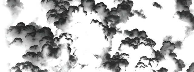 Surreal stormy atmosphere resembling smoke and mist in black and white