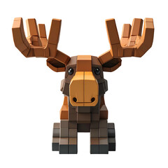 Cute geometric moose