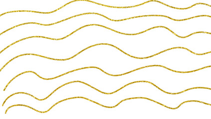 shimmering gold glitter wavy lines pattern abstract hand drawn golden waves texture for elegant luxury design  decorative metallic gold fluid lines graphic for seamless pattern