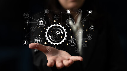 A business process automation and operations management system. A concept for integrating and automating core business functions for efficiency. Motif