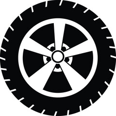 Obraz premium car tire vector symbol