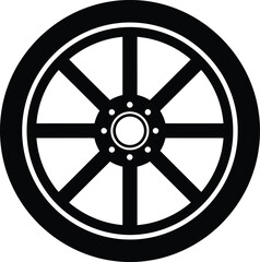 Naklejka premium Vector wheel vector icon Design