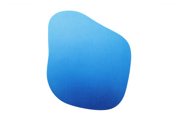 Smooth, flowing blue abstract shape with a textured surface on a transparent background, ideal for modern and creative design projects