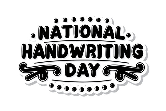 National Handwriting Day Typography Poster