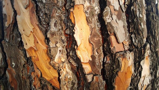 Close-up pine bark texture
